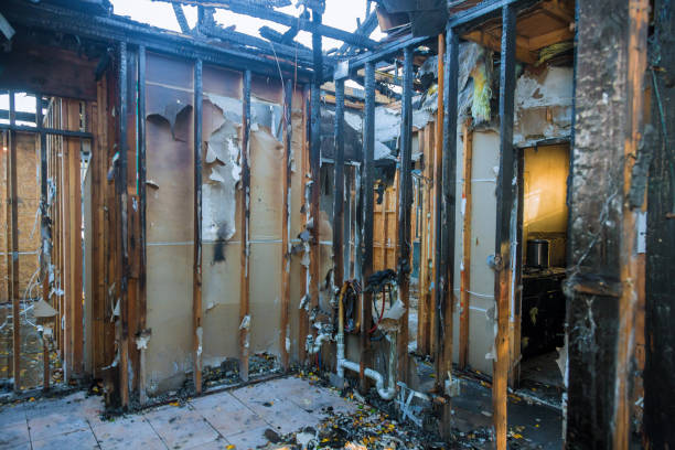 Professional Emergency Fire Damage Restoration technician working in Bowie, MD